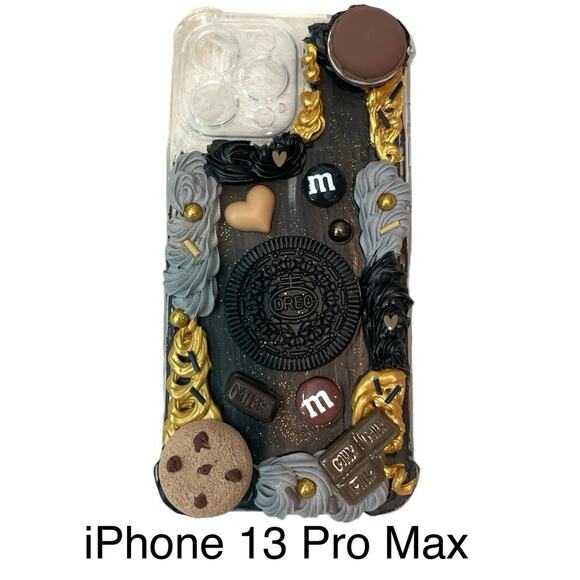 ⤵️Chocolate IPhone Case Cream Glue Handmade Case For IPhone 13 ProMax | Decoden - Picture 8 of 8